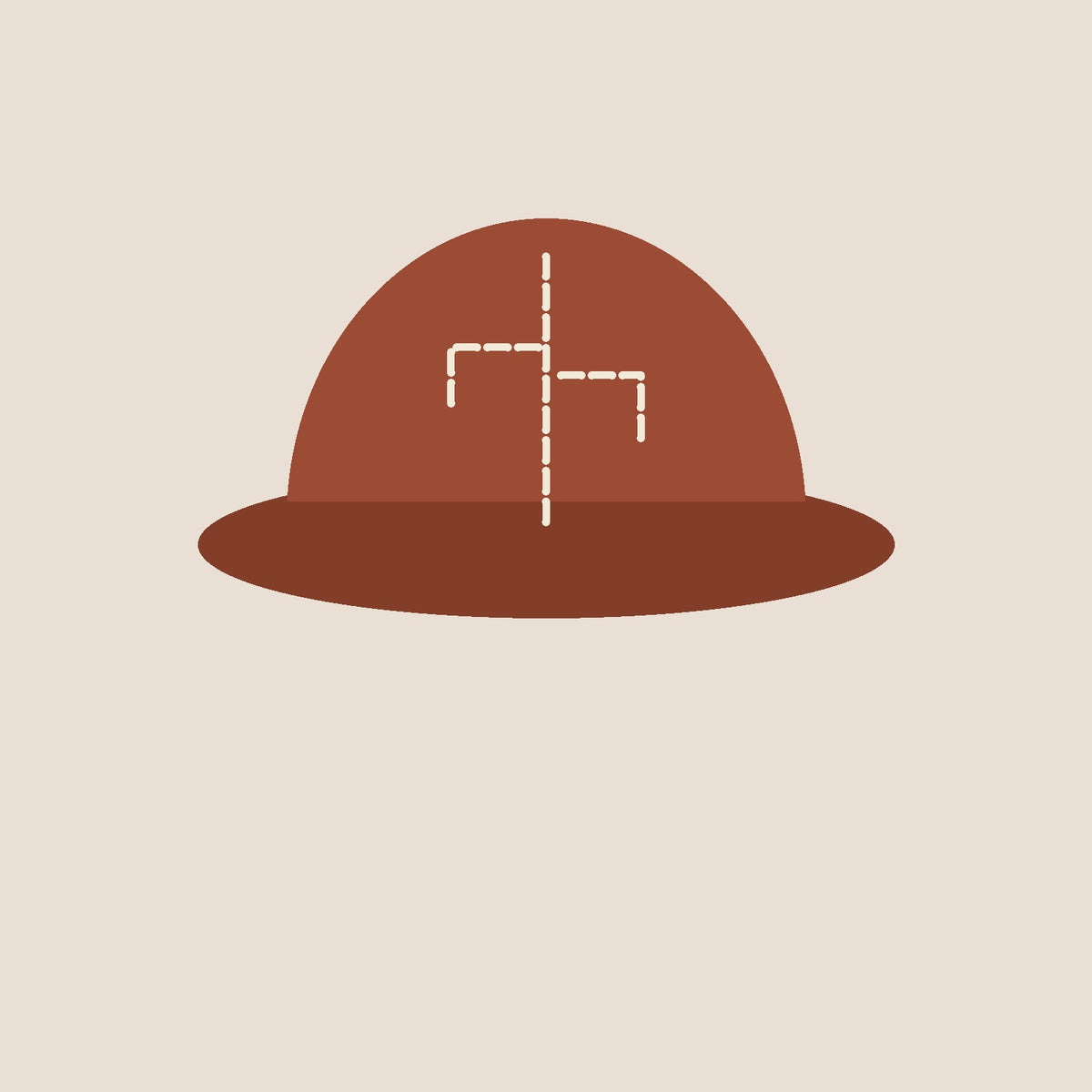 High Desert Trucker in brick, saguaro stitched in two thread colours