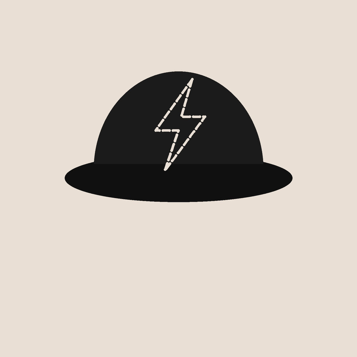 Nightshift Trucker in black, bolt stitched in one thread colour